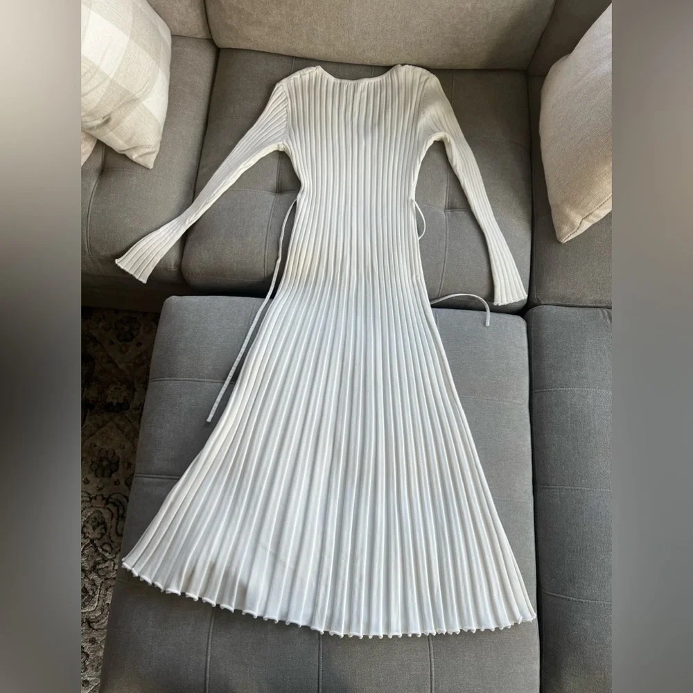 DISSH White Pleated Midi Dress - Picture 14 of 16